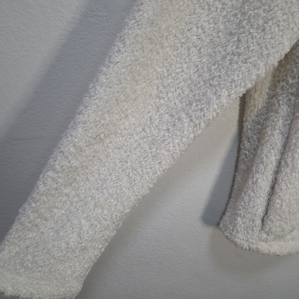 Athleta Jacket Womens Size XL Ivory Sherpa Fleece Full Zip Collared Pockets - Picture 4 of 16